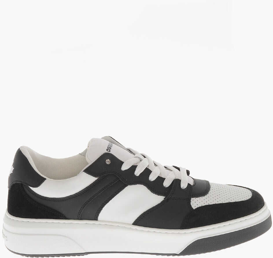Sneakers DSQUARED2 Leather Low Sneakers Bumper Two-Tone Black & White Barbati (BM 19774370) 3