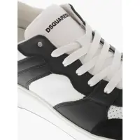 Sneakers DSQUARED2 pentru Barbati - Sneakers DSQUARED2 Leather Low Sneakers Bumper Two-Tone Black & White Barbati (BM 19774370) - B-mall.ro