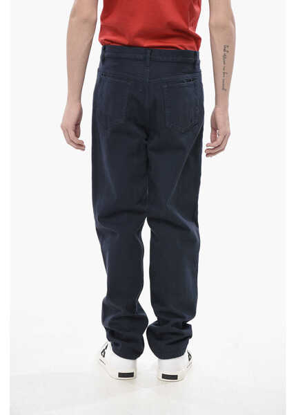 Blugi drepti A.P.C. Jeans Martin Dark-Wash With Logo Button 18Cm Blue Barbati (BM 19774376) 2