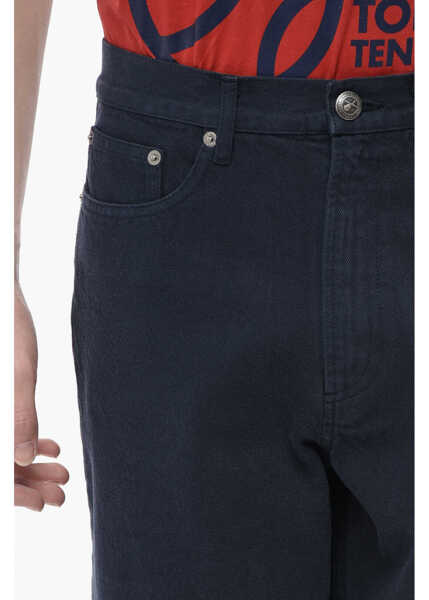 Blugi drepti A.P.C. Jeans Martin Dark-Wash With Logo Button 18Cm Blue Barbati (BM 19774376) 3