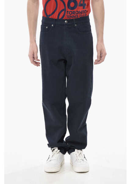 Blugi drepti A.P.C. Jeans Martin Dark-Wash With Logo Button 18Cm Blue Barbati (BM 19774376) 1