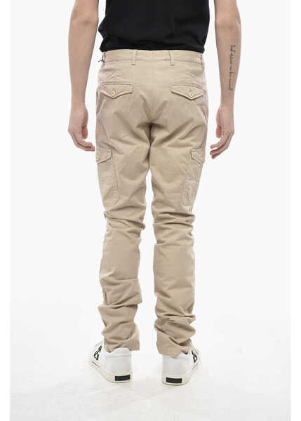 Pantaloni casual CORNELIANI Slim-Fit Cotton Cargo Trousers Beige Barbati (BM 19774388) 2