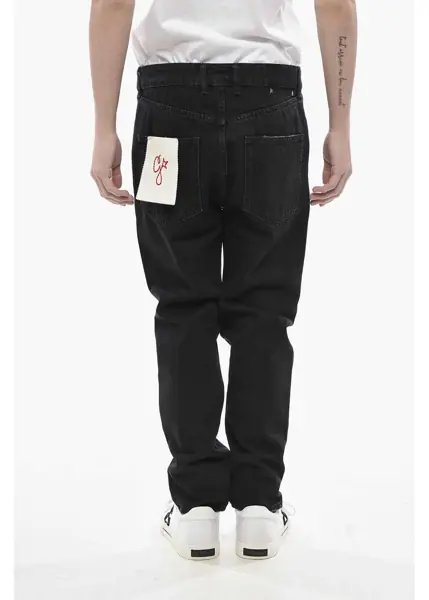 Blugi slim fit Golden Goose Straight-Leg Jeans Happy 16Cm Black Barbati (BM 19774406) 2