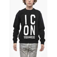 Bluze de trening Icon Cotton Fleece Crewneck Sweatshirt Cool Fit With Contras Barbati