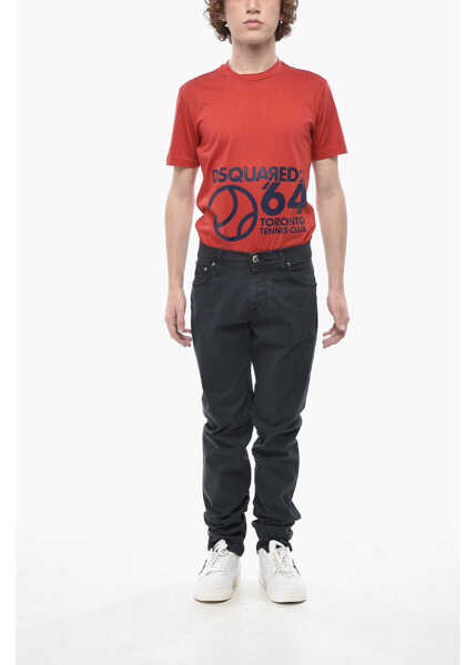 Pantaloni casual CORNELIANI Id 5-Pocket Stretch Cotton Trousers Blue Barbati (BM 19774421) 4