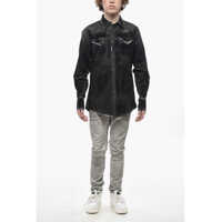 Camasi DSQUARED2 pentru Barbati - Camasi de blugi DSQUARED2 Denim Shirt Classic Western With Double Chest Pockets Black Barbati (BM 19774430) - B-mall.ro