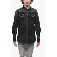 Camasi de blugi Denim Shirt Classic Western With Double Chest Pockets Barbati