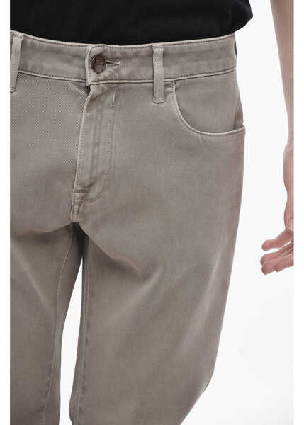 Pantaloni casual CORNELIANI Id 5-Pocket Denim Trousers With Belt Loops Beige Barbati (BM 19774436) 3