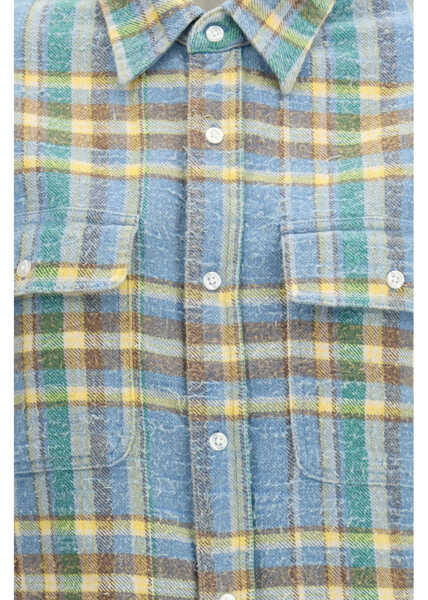 Camasi casual R13 Plaid Shirt with frayed hem LIGHT BLUE PLAID Femei (BM 19774514) 3
