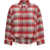 R13 Plaid Shirt with frayed hem RED GREY PLAID