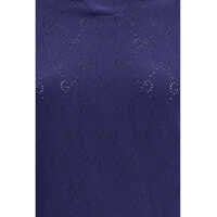 Tricouri Polo Dama - Tricouri Polo Gucci GG pointelle cotton silk Polo Shirt CLASSIC BLUE Femei (BM 19774523) - B-mall.ro