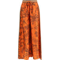 Pantaloni casual Monkey Dance Silk Palazzo Pants Femei