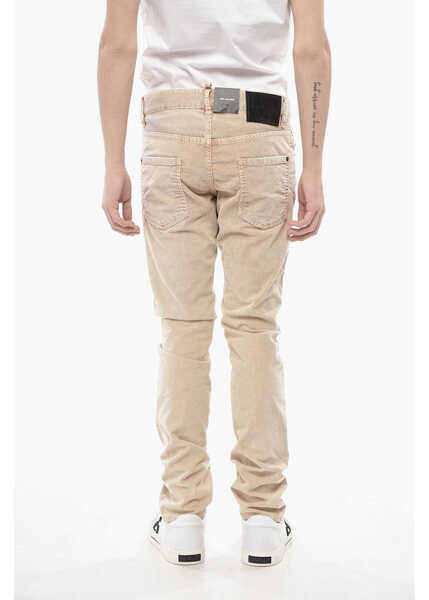 Pantaloni casual DSQUARED2 Pants Ribbed Velour Cool Guy Beige Barbati (BM 19774607) 2