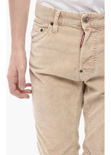 Pantaloni casual DSQUARED2 Pants Ribbed Velour Cool Guy Beige Barbati (BM 19774607) 3