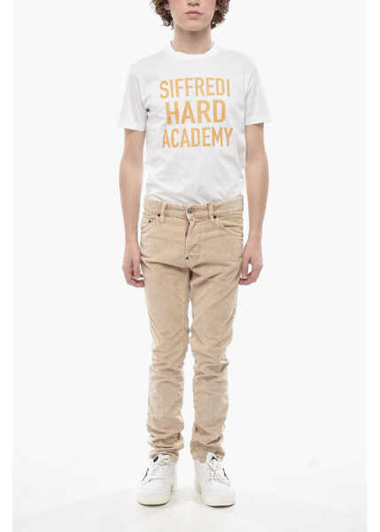 Pantaloni casual DSQUARED2 Pants Ribbed Velour Cool Guy Beige Barbati (BM 19774607) 4