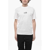 Tricouri Crew-Neck Cotton T-Shirt Icon With Contrast Logo Barbati