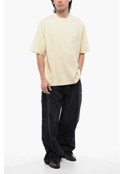 Tricouri Off-White Cotton Crewneck T-Shirt Arrow With Back Embroidery White Barbati (BM 19775009) 4