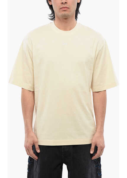 Tricouri Off-White Cotton Crewneck T-Shirt Arrow With Back Embroidery White Barbati (BM 19775009) 1