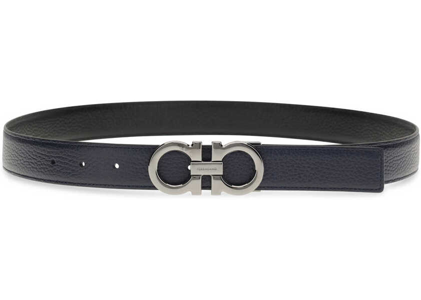 Curele Ferragamo Reversible and adjustable Gancini Belt NEW NAVY DKB Barbati (BM 19775036) 2