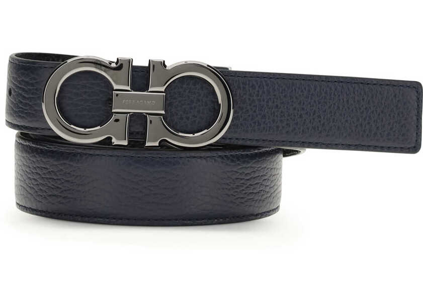 Curele Ferragamo Reversible and adjustable Gancini Belt NEW NAVY DKB Barbati (BM 19775036) 1