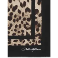 Esarfe Dama - Esarfe Dolce & Gabbana Leopard print silk Scarf LEO MARRONE BDO NERO Femei (BM 19775054) - B-mall.ro