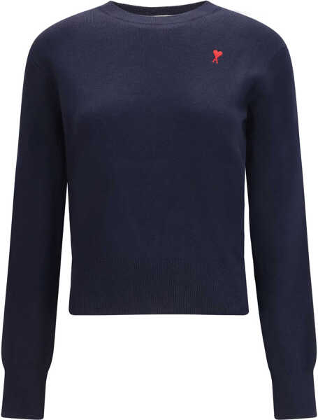 Pulovere AMI Paris Ami De Coeur Sweater MARINE/ROUGE Femei (BM 19775090) 1