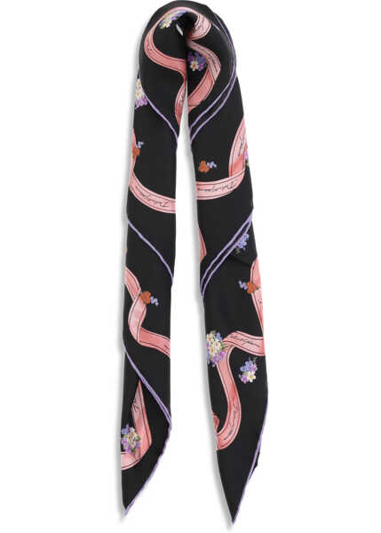 Esarfe Dolce & Gabbana Silk Scarf with floral print FIORELLINI F.NERO Femei (BM 19775153) 2