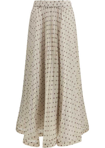 Fuste P.A.R.O.S.H. Long chiffon Skirt FANTASIA PANNA Femei (BM 19775186) 1