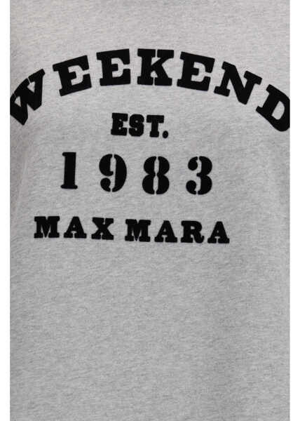 Bluze de trening Max Mara Cotton crewneck Sweatshirt GRIGIO CHIARO Femei (BM 19775231) 3