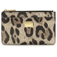 Portofele Animal print leather Card Holder Femei
