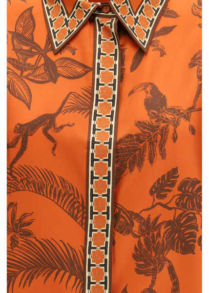 Camasi casual ALEMAIS Monkey Dance silk Shirt RUST Femei (BM 19775252) 3