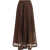 P.A.R.O.S.H. Long chiffon Skirt FANTASIA MARRONE