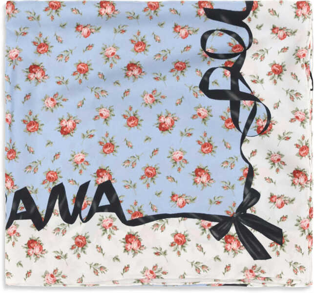 Esarfe Dolce & Gabbana Silk Scarf with rose print ROSELLINE F.CELESTE Femei (BM 19775267) 1