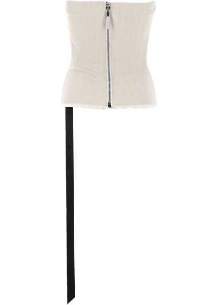 Bluze Rick Owens Denim Bustier Top WHITE Femei (BM 19775489) 2