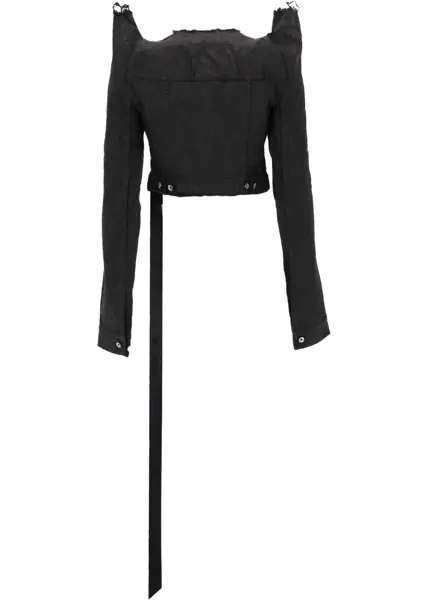 Jachete Rick Owens Tec Trucker Denim Jacket BLACK Femei (BM 19775504) 2