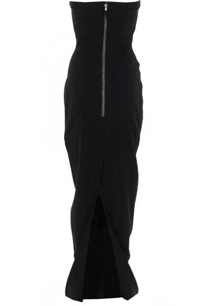 Rochii casual Rick Owens Long Bustier Gown Dress BLACK Femei (BM 19775636) 3