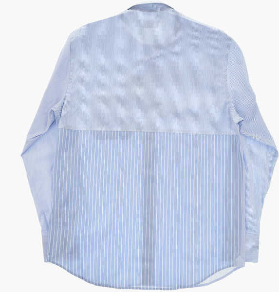 Camasi casual CORNELIANI Cc Collection Poplin Shirt With Striped Pattern And Chest Po Light Blue Barbati (BM 19797522) 3