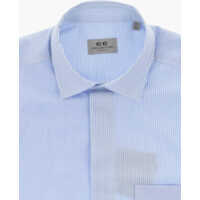 Camasi casual Cc Collection Poplin Shirt With Striped Pattern And Chest Po* Barbati