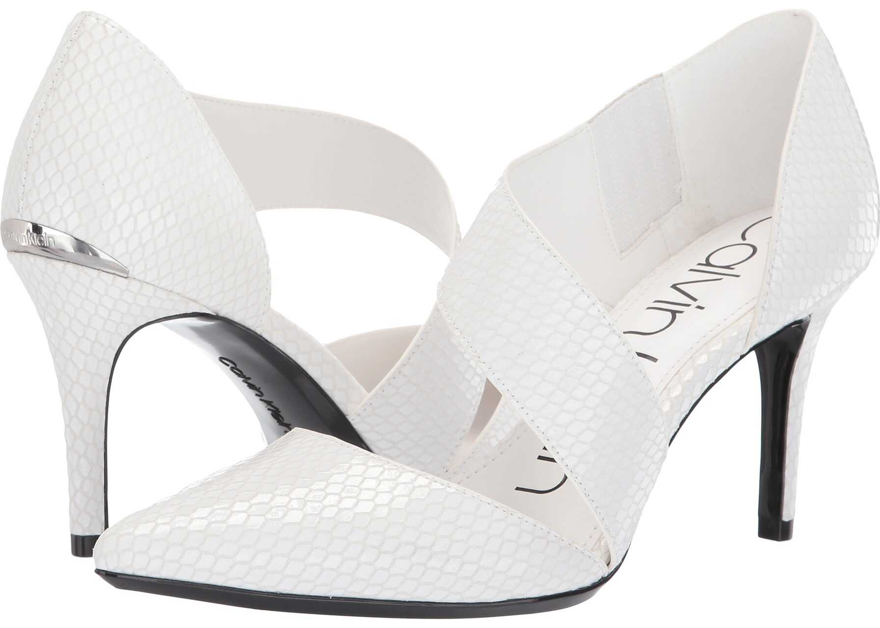 Calvin Klein Gella Pump White Snake Print