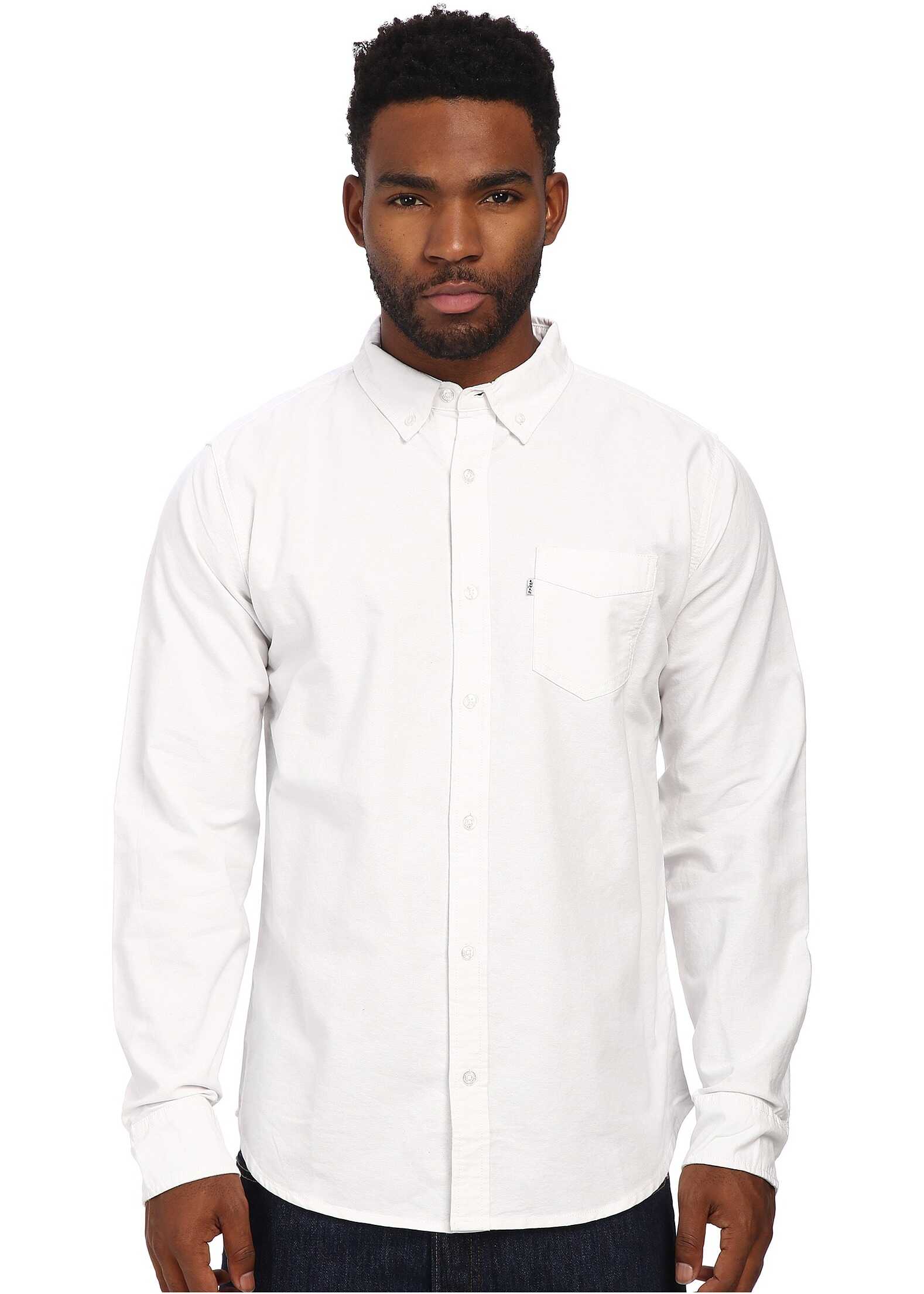 Camasa Levi's® Clampert Worn In Oxford Long Sleeve Shirt Bright White