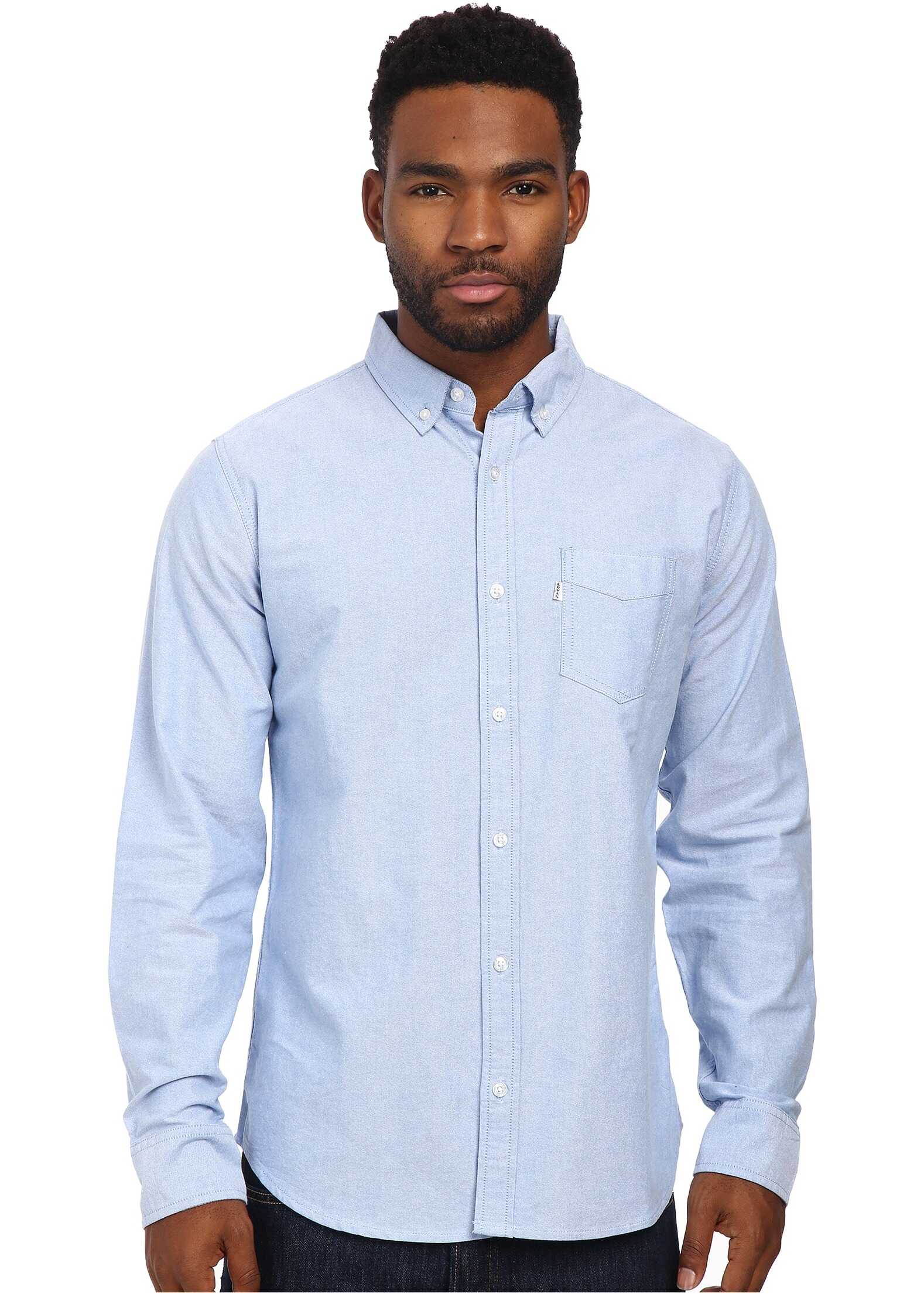 Camasa Levi's® Clampert Worn In Oxford Long Sleeve Shirt Light Blue