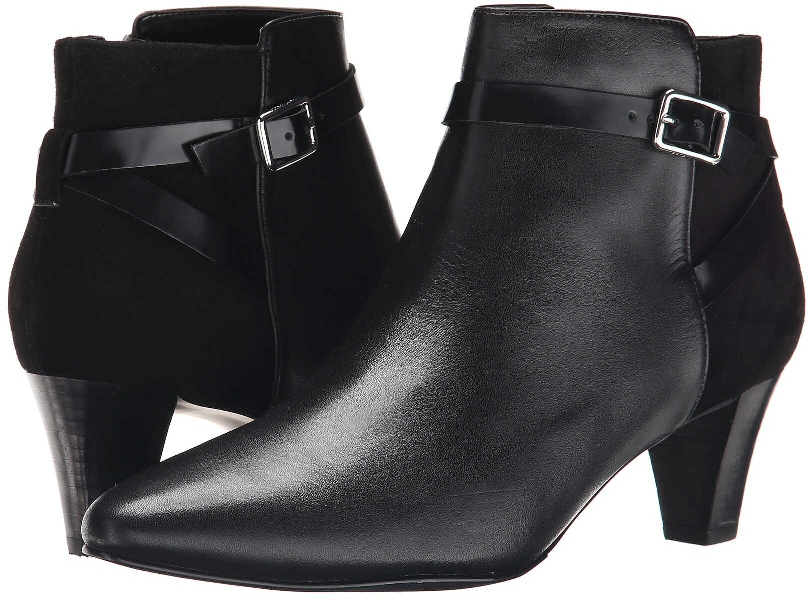 Gheata Cole Haan Sylvan Bootie Black Leather/Black Suede