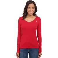 Bluze L/S V-Neck Rib Knit Tee Femei
