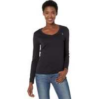 Bluze L/S V-Neck Rib Knit Tee Femei