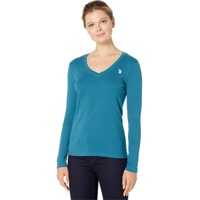 Bluze L/S V-Neck Rib Knit Tee Femei