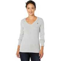 Bluze L/S V-Neck Rib Knit Tee Femei