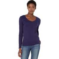 Bluze L/S V-Neck Rib Knit Tee Femei
