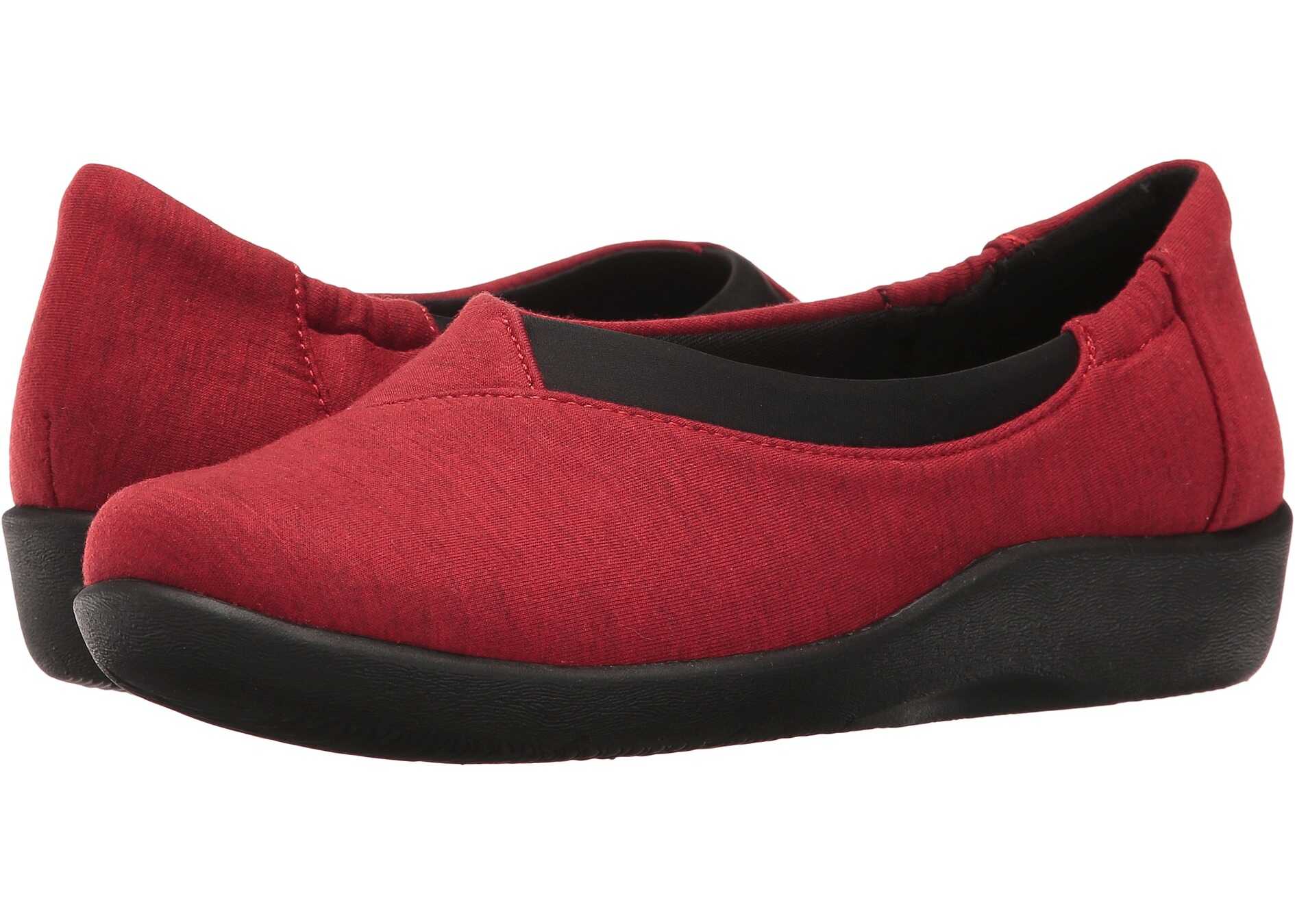 Balerin Clarks Sillian Jetay Red Heathered Fabric
