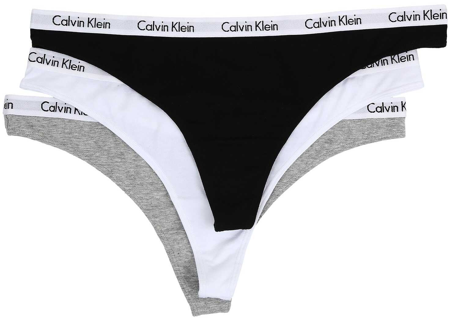 Chilot Calvin Klein Underwear Carousel 3-Pack Thong Black/White/Grey Heather