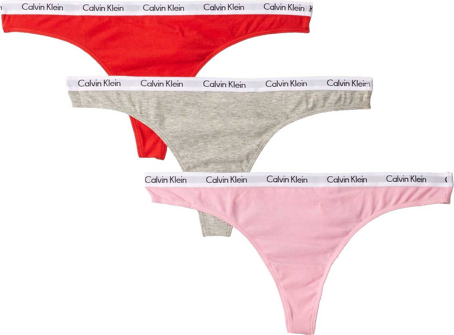 Calvin Klein Underwear Carousel 3-Pack Thong Sweetheart/Fever Dream/Grey Heather